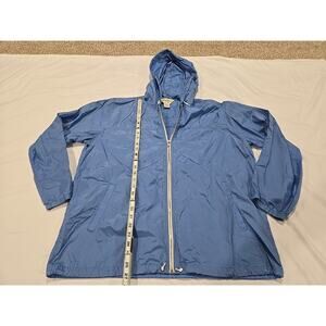 Eddie Bauer Women's Rain Jacket Windbreaker Light Blue Petite XL